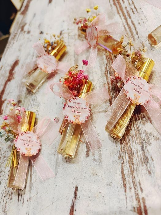Подаръци за гости - Ръчно изработени мини парфюмчета