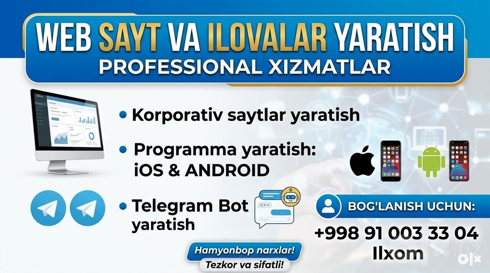 Sayt yaratish | Сайт тузиш | Web Sayt|