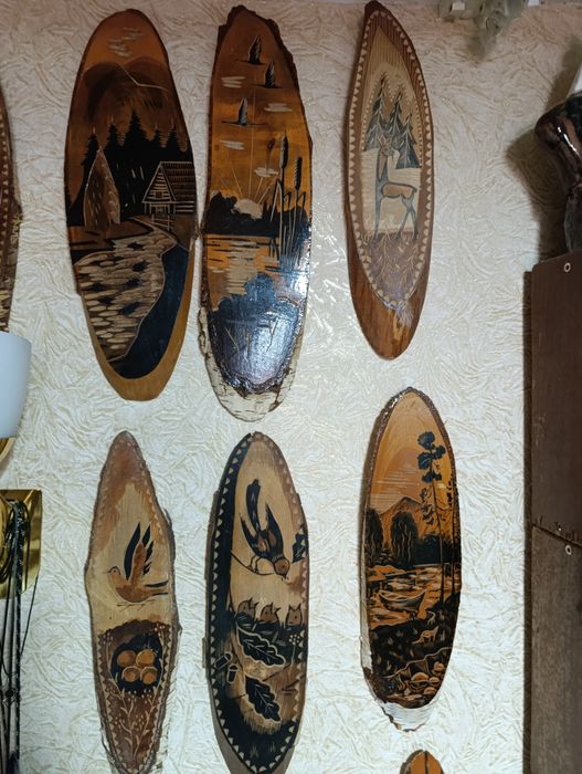 Картины на спиле дерева