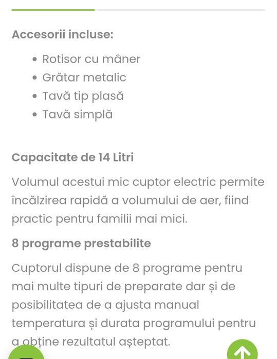 Vinde cuptor electric biovita