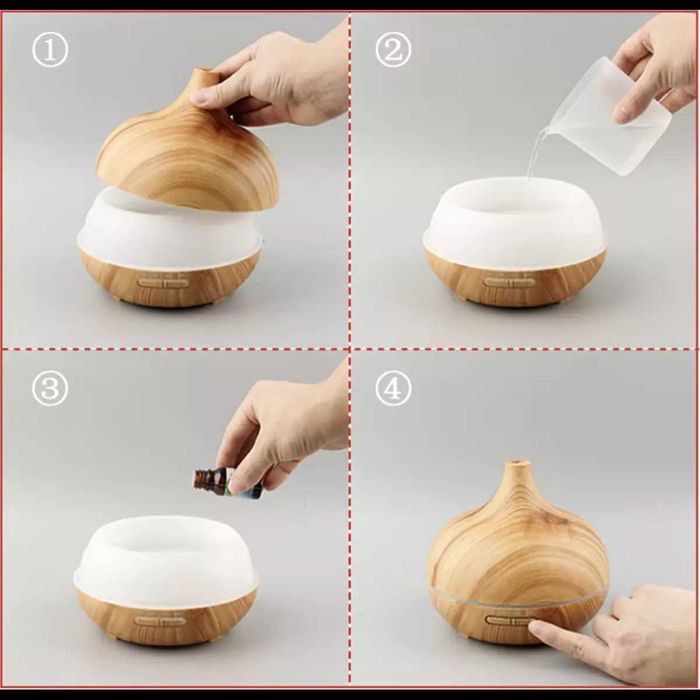 Арома дифузер за етерични масла с дистанционно управление, 550 мл.