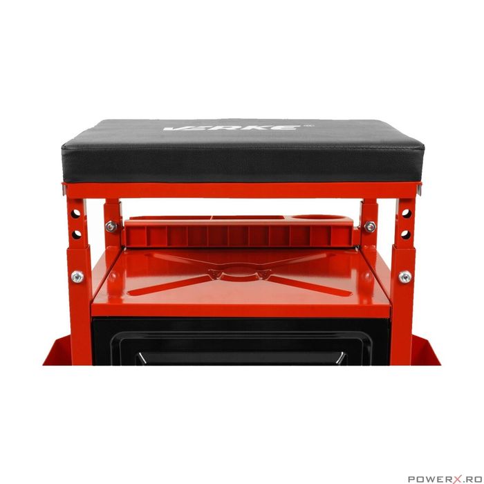 Taburet, scaun pentru atelier cu sertar, 33,5x27x17cm 135kg, Verke