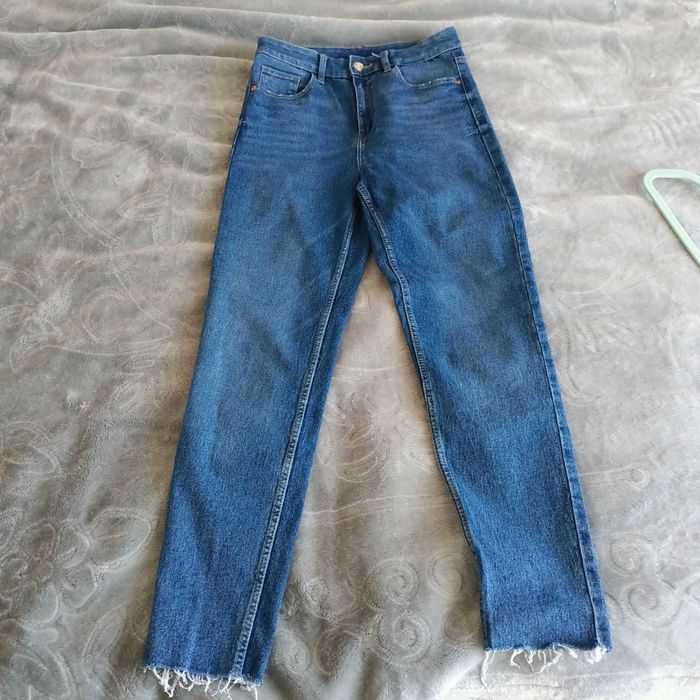 Blugii skinny albaștri groși