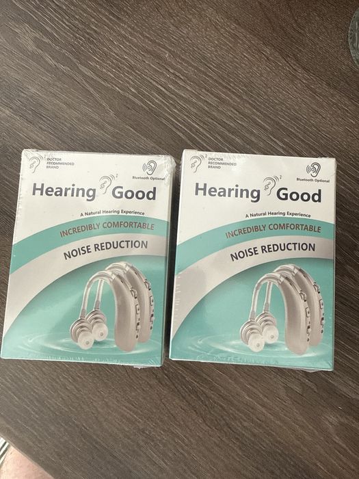 Aparat auditiv, set 2 bucati, reducere zgomot, incarcare rapida, argintiu