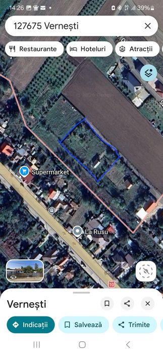 Particular, vând teren intravilan în sat Vernesti, jud Buzău