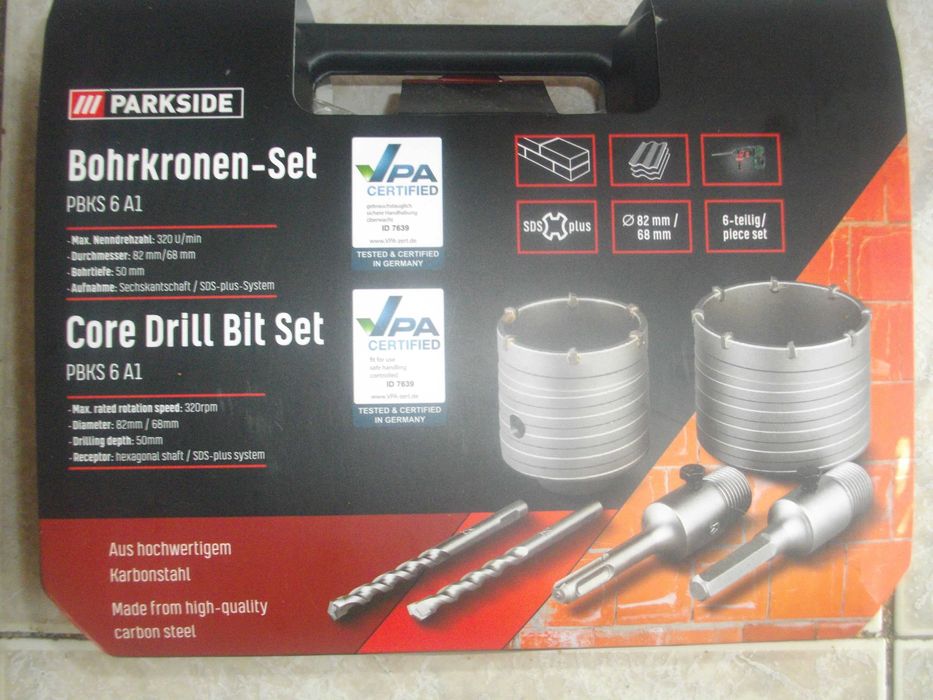 Нови Немски:Пневматичен Гайковерт/ Комплект Диамант Боркорони Parkside