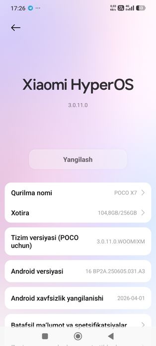 Poco x7 5G sotiladi