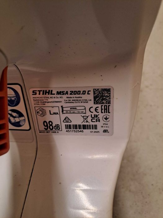 Drujba Stihl MSA 200 C / 2 Acumulatori