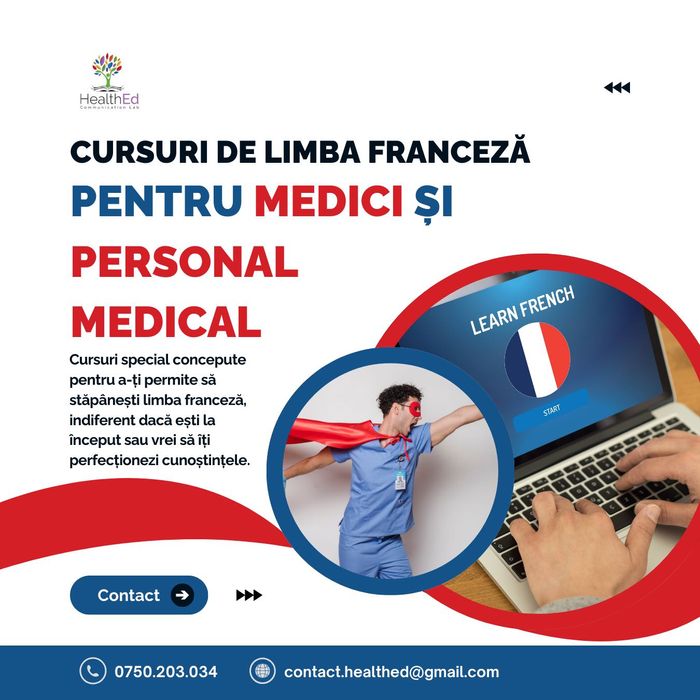 Cursuri de limba franceză medicală pentru profesioniști din sănătate