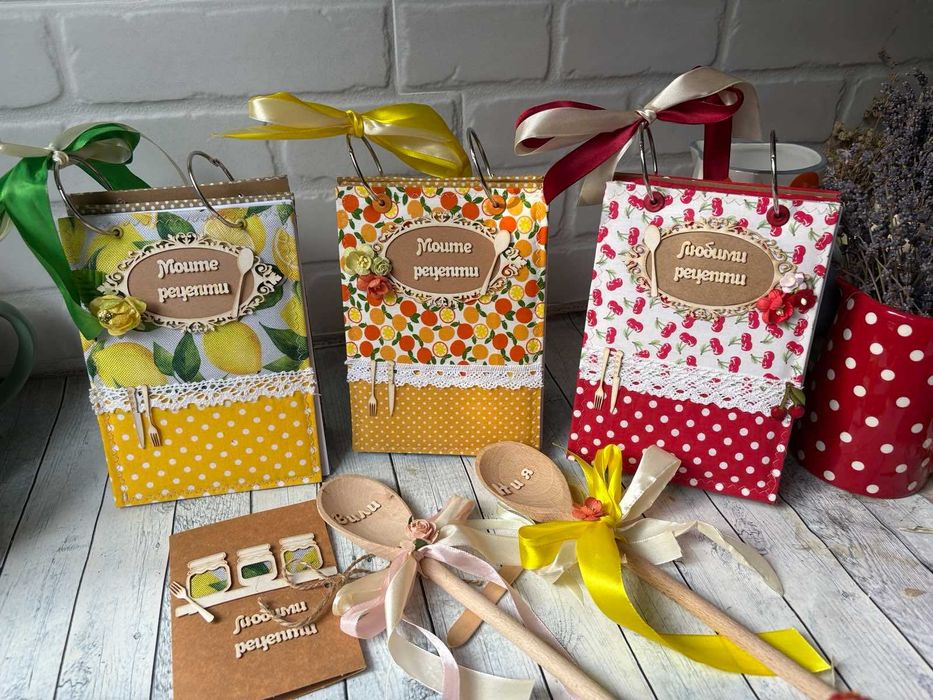 Ръчноизработен рецептурник, нов