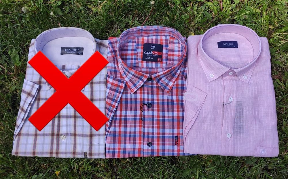 Мъжки ризи НОВИ класически с копчета - размер М и L