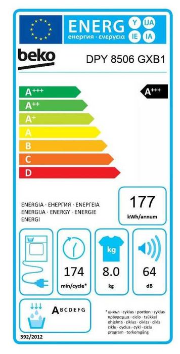 Продавам сушилня Beko DPY8506 GXB1 - кондензационна с термопомпа, 8 кг и клас A+++