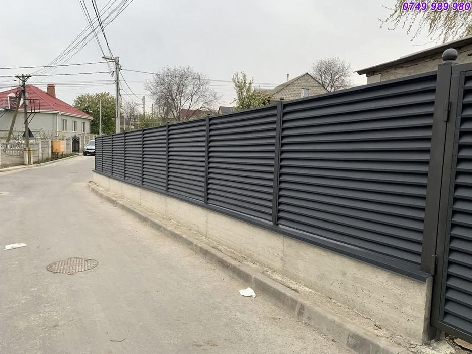 Garduri din panou stil jaluzele, din sipca metalica, tabla, plasa, BCA