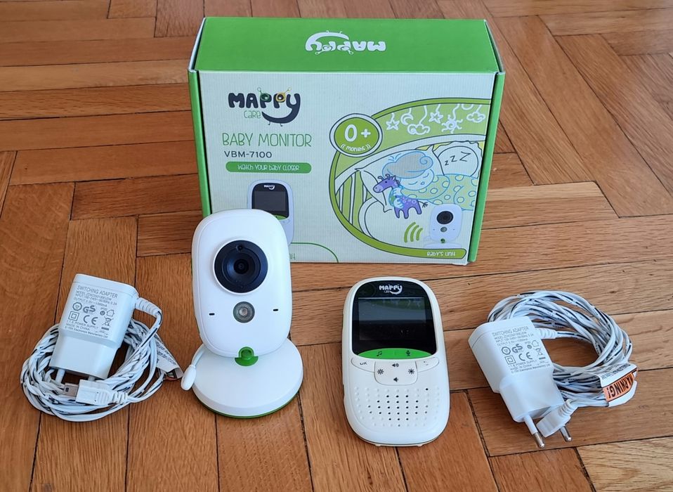 Видео бебефон с нощен режим и двупосочна връзка Mappy Care VBM-7100