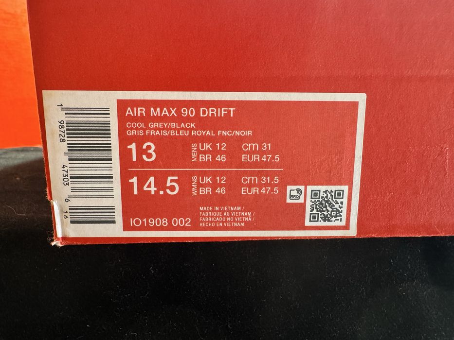 № 47.5 оригинални Nike Air Max 90 Drift ShoeMag