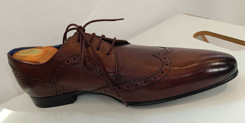 Pantofi derby 41.5 42 premium Ted Baker London Noi piele naturala moal