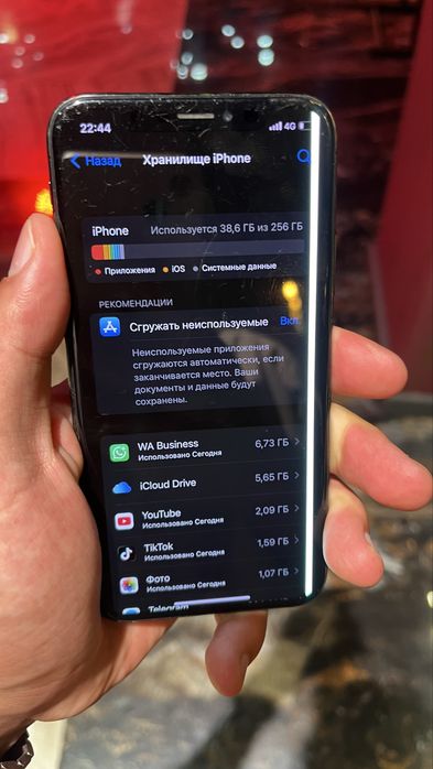 IPhone X, продаетсяГород Шымкент. 256gb/98
