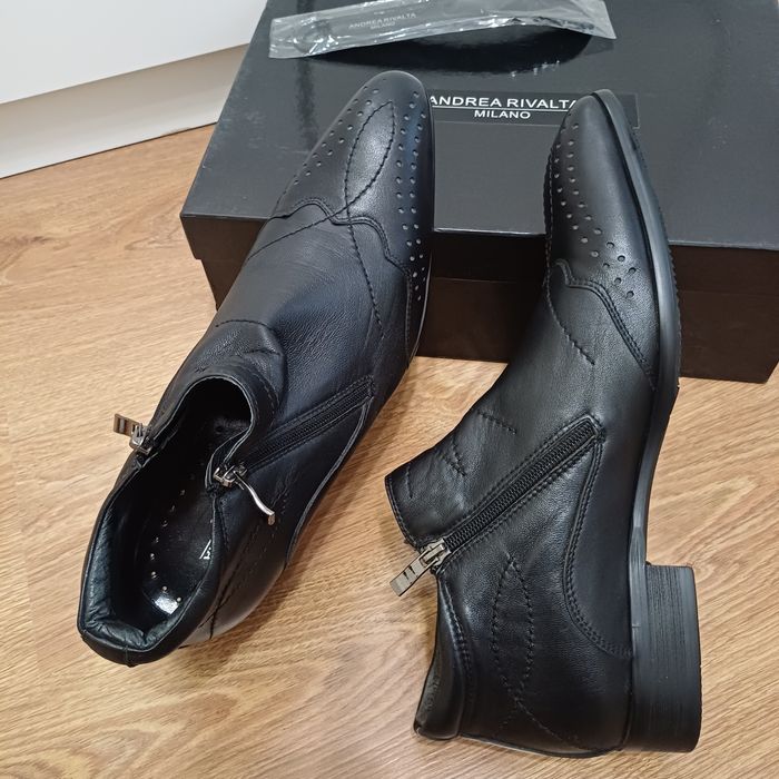 Мъжки официални боти естествена кожа