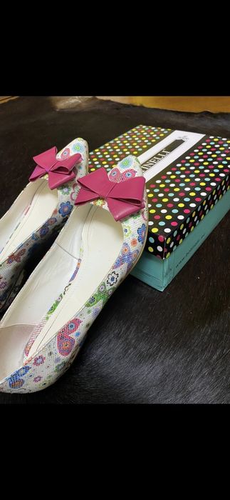 Balerini îl Passo  piele  cu blanita naturala și piele cu imprimeuri f