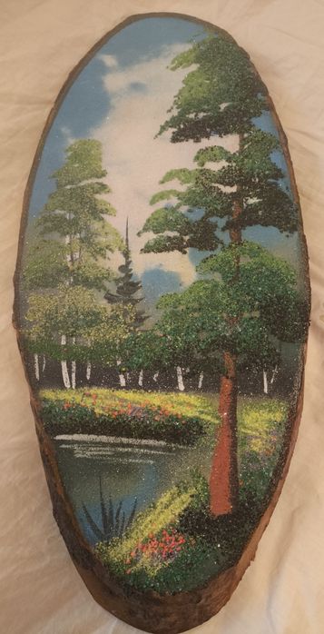 Продам картину на срезе дерева