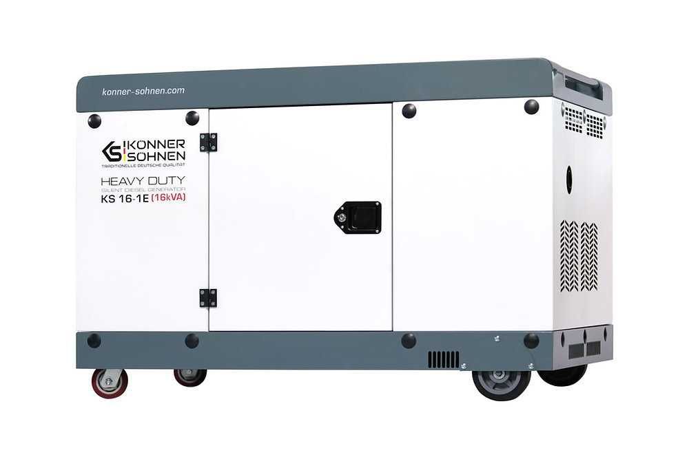 Generator de curent Konner & Sohnen KS16-1E Silent  16 kVA 230V diesel Heavy Duty insonorizat