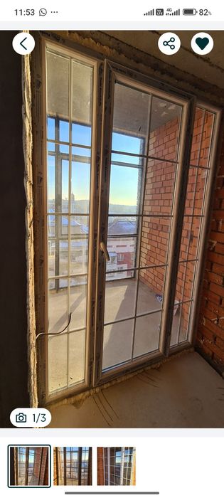 Продам пластиковые окна в комплекте.