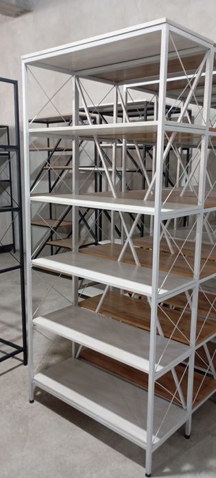 Имеется письменный стол в стиле лофт стеллажи в наличии.