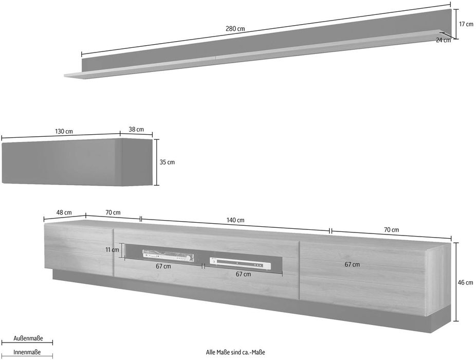Set living cu fronturi din MDF