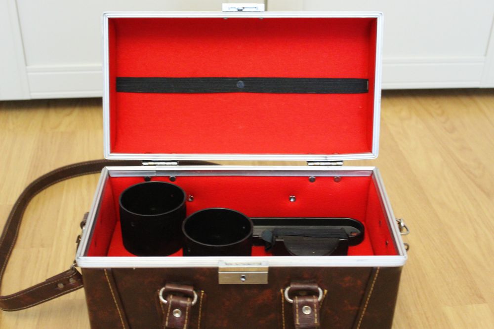 Geanta camera foto Vintage (piele&aluminiu) anii 1950-1970 Japan