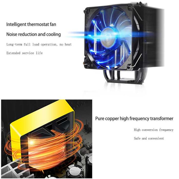 Смарт Зарядно за акумулатор 16A 12v - 24v с амперметър и процесор AGM