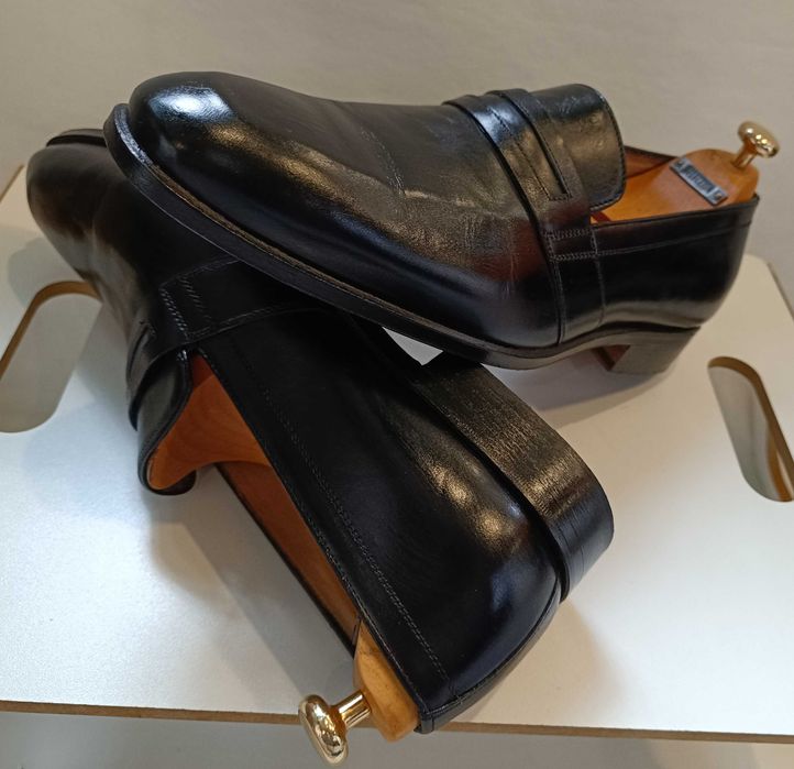 Pantofi loafer de lux 41.5 42 lucrati manual Pakerson piele naturala