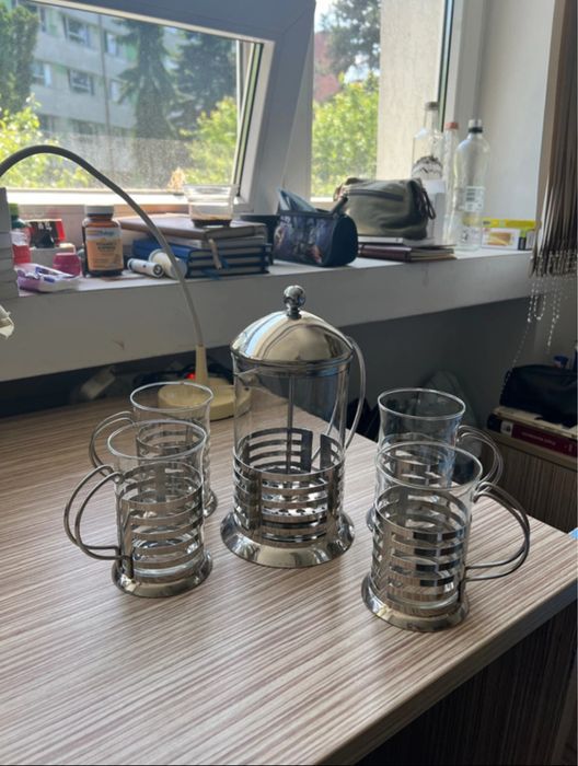 French Press Bergner metal și sticla