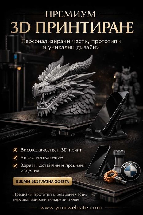 3D Принт по Поръчка | Части, Подаръци, Прототипи, Фигурки и Изделия