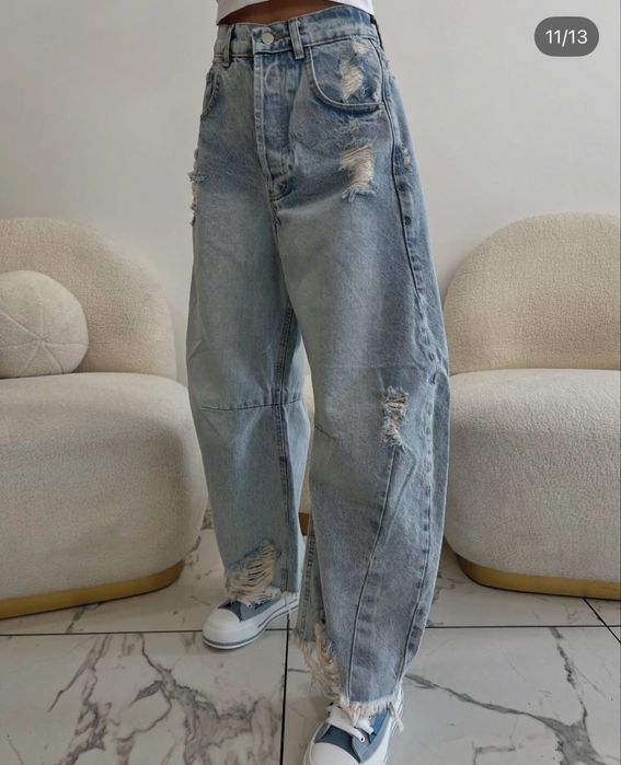 Сини широки дънки LBD/ Little black dress