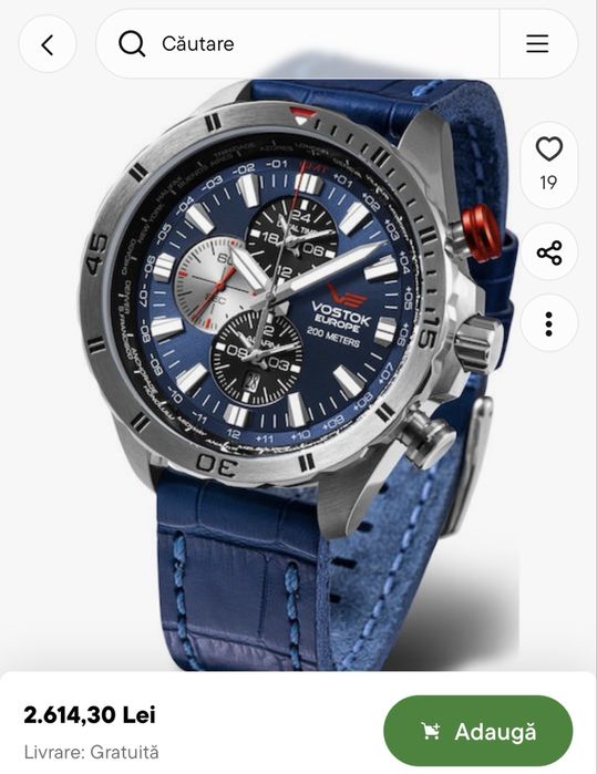 Ceas Vostok Almaz statia spatiala /+ curea rezerva /garantie
