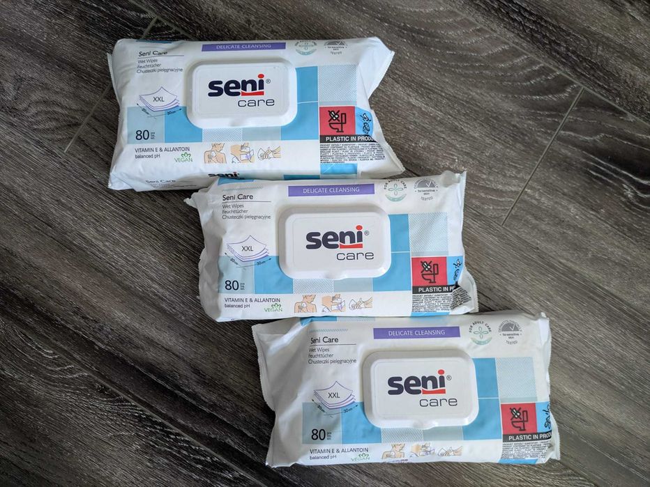 Servetele umede SeniCare XXL, 3 pachete x 80 servetele, 240 buc