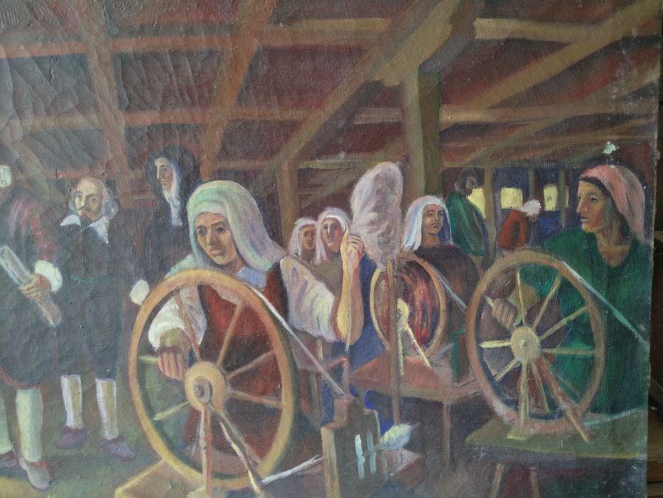 Продавам антикварна картина Средновековни крепостни мотиви 4