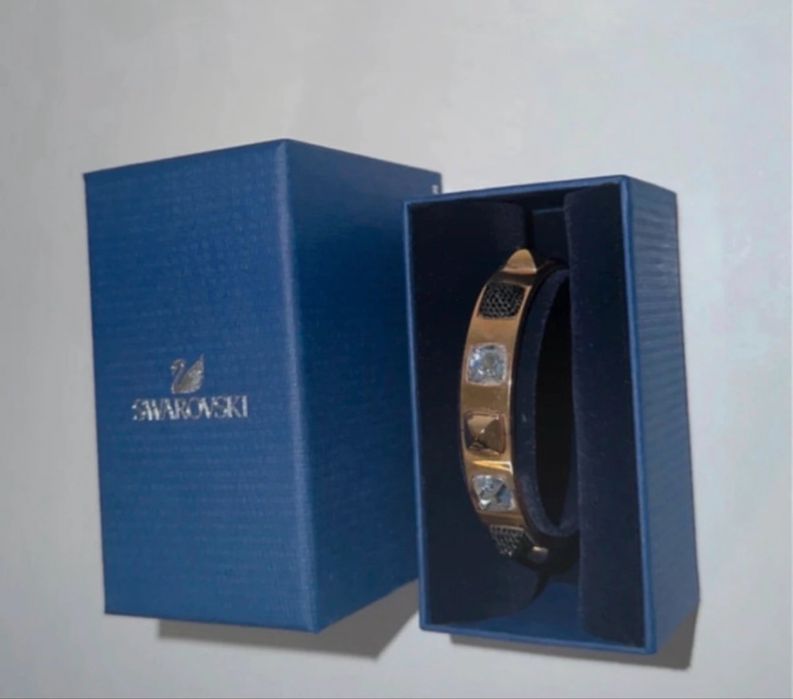 Bratara aurie Swarovski