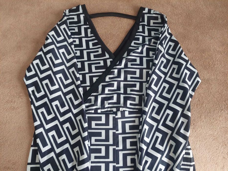 Rochie ocazie print alb/negru - mărimea L-XL Produs NOU