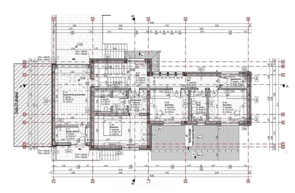 Teren intravilan 1.375 mp cu Proiect autorizat pentru duplex, Feleacu