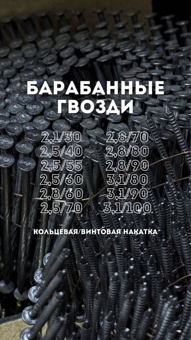 Барабанные гвозди для паллет , поддонов