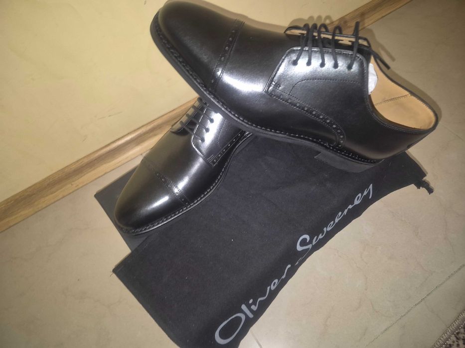 Oliver Sweeney,Temple Black.Оливер черни мъжки кожени официялни объвки