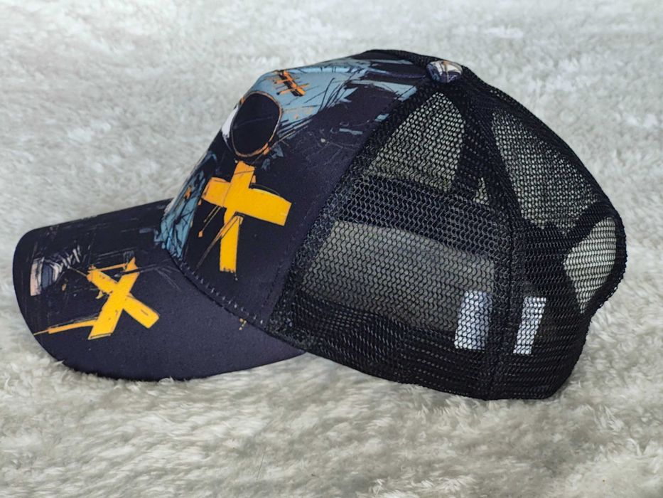Нова шапка с козирка Trucker Мече Streetwear Черна y2k