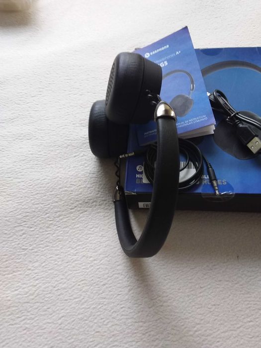 Casti Bluetooth A+SBG5,autonomie:10 ore,baterie de 400mAh,noi.