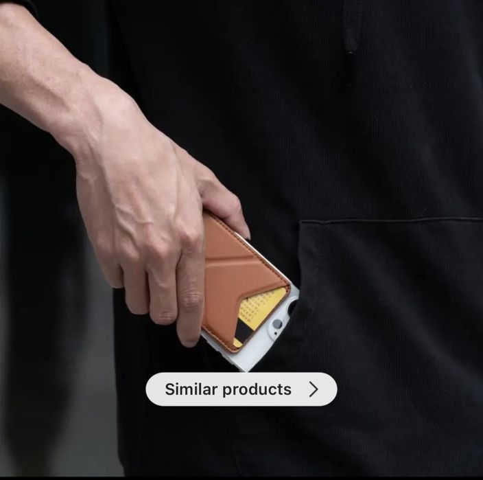 Card holder с magsafe с функцией подставки. Можно приклеить на чехол.