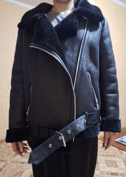 Дубленка черный Zara
