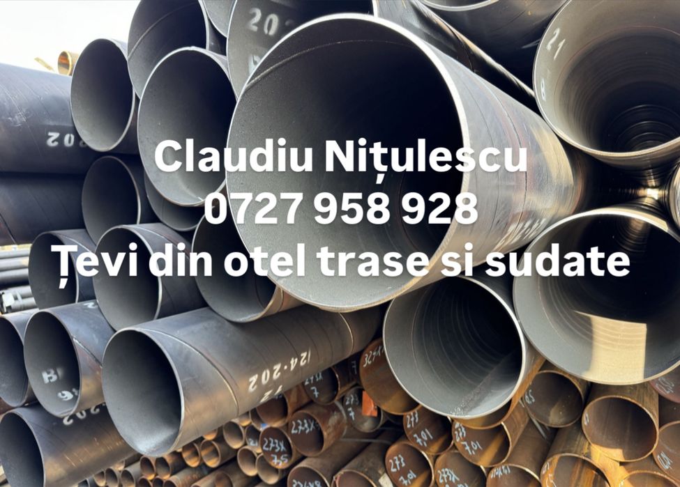 Vand teava metalica noua si recuperata teava trasa si sudata elicoidal