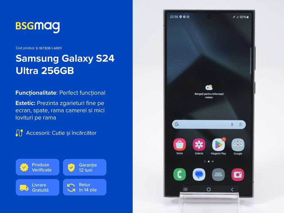 Telefon Samsung Galaxy S24 Ultra 256GB - BSGmag