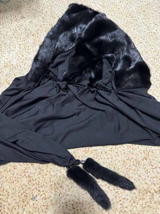Шуба норковая в чёрном цвете