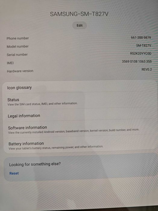 Samsung Galaxy Tab S3 LTE SM T827 32GB 4GB RAM отлично състояние